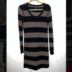 Aqua Knitted Long Sleeve Dress